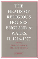 The heads of religious houses, England and Wales
