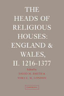 The heads of religious houses, England and Wales