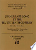 Spanish art song in the seventeenth century /
