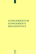 Supplementum Supplementi Hellenistici /