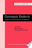 German dialects : linguistic and philological investigations /