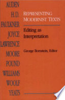 Representing modernist texts : editing as interpretation /
