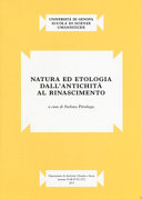 Natura ed etologia dall'antichità al Rinascimento /