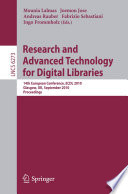 Research and advanced technology for digital libraries : 14th European Conference, ECDL 2010, Glasgow, UK, September 6-10, 2010 : proceedings /