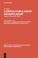 Corpus fabularum Aesopicarum.