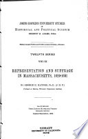 Representation and suffrage in Massachusetts, 1620-1691