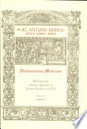 Dictionarium medicum : el diccionario médico de Elio Antonio de Nebrija /