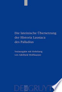 Die lateinische Übersetzung der Historia Lausiaca des Palladius /