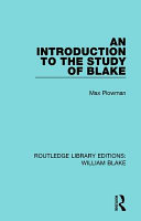 An introduction to the study of Blake /