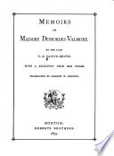 Memoirs of Madame Desbordes-Valmore /