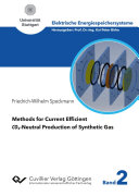 Methods for current efficient co2-neutral production of synthetic gas /